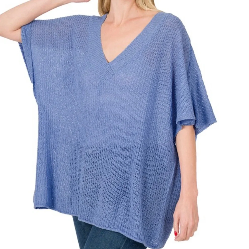 Plus Open Knit Top - Picture 6 of 7